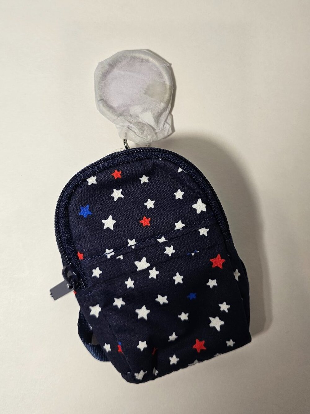 NWT Vera Bradley Iconic Bag Charm Fireworks Star Party Coin Purse Key Ring Mini